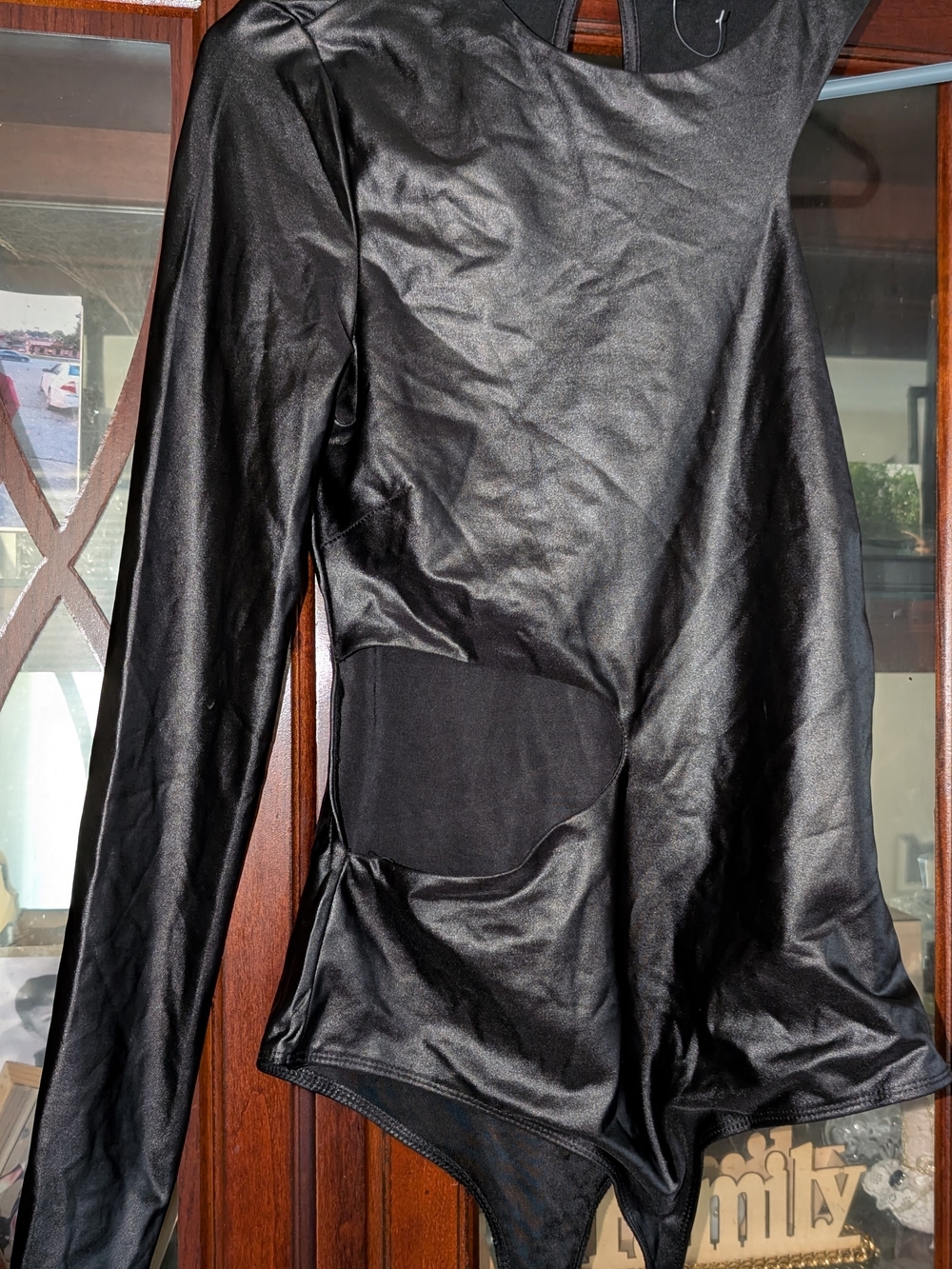 Faux Leather Bodysuit